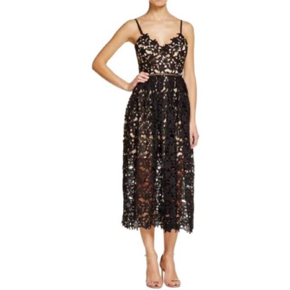 Aqua Lace Cami Midi Dress